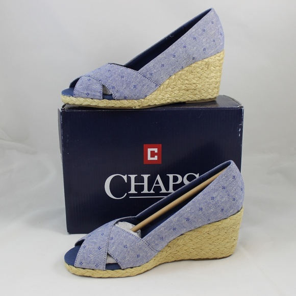 chaps espadrille wedge